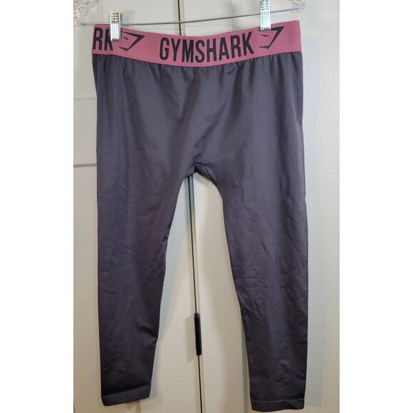 GYMSHARK Cropped Leggings Womens Large Athletic Sporty Active Capri Leggings - Picture 1 of 5